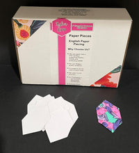 Load image into Gallery viewer, 650 x 1&quot;  Elongated Hexagon English Paper Piecing Laser Cut for Quilting / Sewing 200gsm Card Stock
