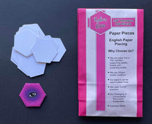 Load image into Gallery viewer, 150 x 3/4&quot; Hexagon&#39;s English Paper Piecing Laser Cut for Quilting / Sewing 200gsm Card Stock
