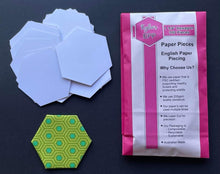 Load image into Gallery viewer, 100 x 1 1/4&quot; Hexagon&#39;s English Paper Piecing Laser Cut for Quilting / Sewing 200gsm Card Stock
