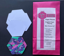 Load image into Gallery viewer, 100 x 1 1/2&quot; Hexagon&#39;s English Paper Piecing Laser Cut for Quilting / Sewing 200gsm Card Stock
