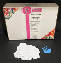 Load image into Gallery viewer, 1,500 x 3/4&quot;  Pentagon English Paper Piecing Laser Cut for Quilting / Sewing 200gsm Card Stock
