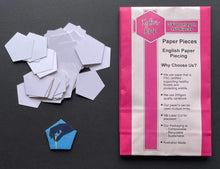 Load image into Gallery viewer, 150 x 3/4&quot;  Pentagon English Paper Piecing Laser Cut for Quilting / Sewing 200gsm Card Stock
