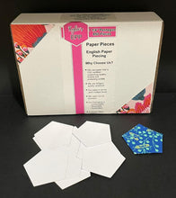 Load image into Gallery viewer, 850 x 1 1/4&quot;  Pentagon English Paper Piecing Laser Cut for Quilting / Sewing 200gsm Card Stock
