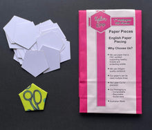 Load image into Gallery viewer, 100 x 1&quot;  Pentagon English Paper Piecing Laser Cut for Quilting / Sewing 200gsm Card Stock
